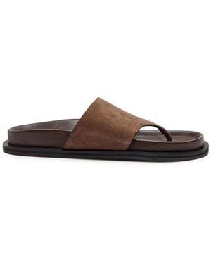 A.Emery Imara Suede Flip Flops - Brown