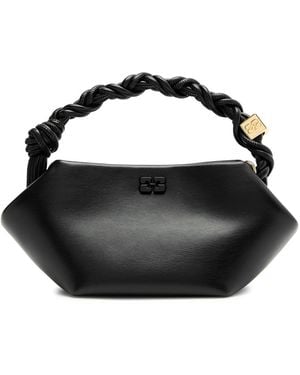 Ganni Bou Mini Leather Top Handle Bag - Black