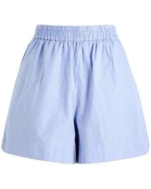 LMND Lemonade Chiara Striped Cotton Shorts - Blue