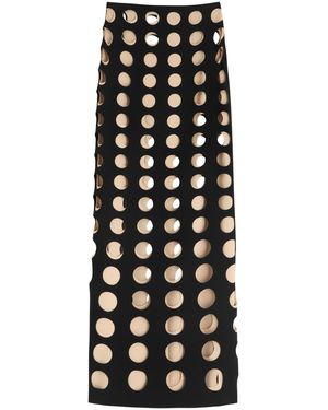 A.W.A.K.E. MODE Laser-Cut Cut-Out Crepe Maxi Skirt - Black