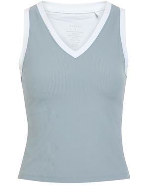 Varley Chia V-Neck Stretch-Jersey Tank Top - Blue