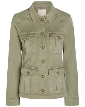 PAIGE Stacey Stretch-Denim Jacket - Green
