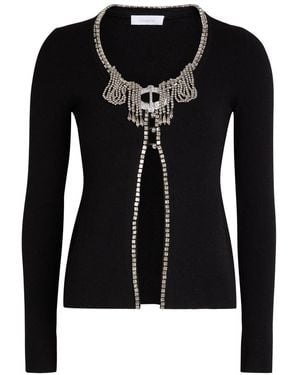 Rabanne Embellished Open-Front Cardigan - Black