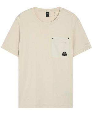 Moose Knuckles Dalon Logo Cotton T-Shirt - Natural