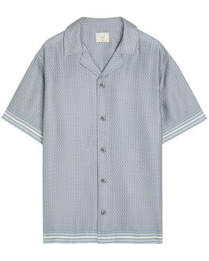 CHE Lucena Printed Satin-Twill Shirt - Grey