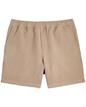PAIGE Chalmers Waffle Cotton Shorts - Natural