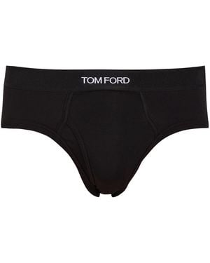 Tom Ford Stretch-Cotton Briefs - Black
