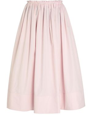 Gabriela Hearst Shiva Cotton-Poplin Midi Skirt - Pink