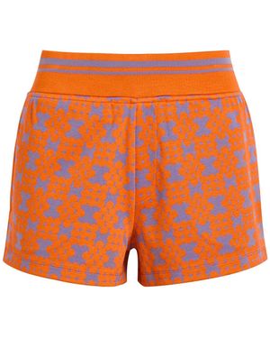Dries Van Noten Hegga Patterned Knit Shorts - Orange
