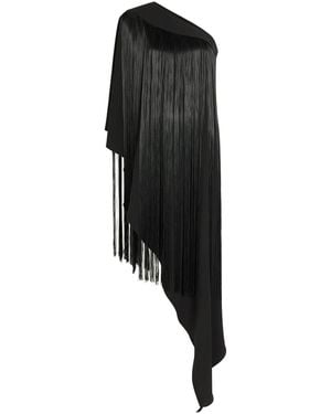 The New Arrivals Ilkyaz Ozel Angelica Fringed Woven Maxi Dress - Black