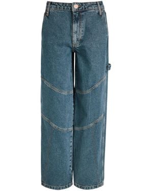 Damson Madder Drew Barrel-Leg Jeans - Blue