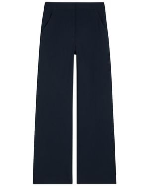Veronica Beard Tonelli Straight-Leg Woven Trousers - Blue