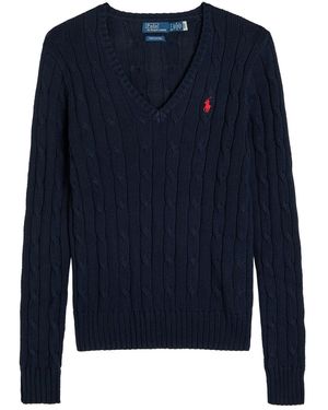 Polo Ralph Lauren Cable-Knit Cotton Sweater - Blue