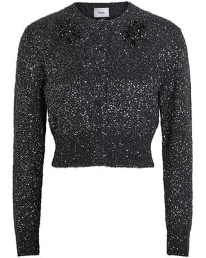 Erdem Embellished Brushed Alpaca-Blend Cardigan - Black