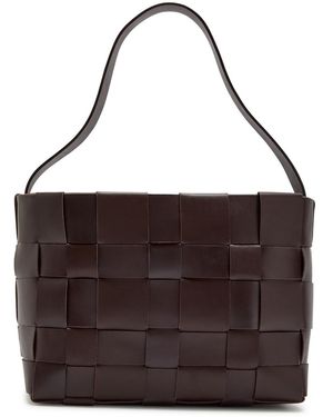 St. Agni Woven Mini Leather Tote - Brown