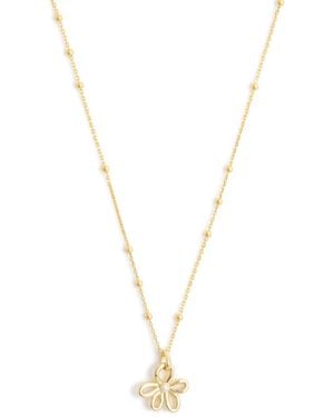Daisy London Daisy Bow 18Kt-Plated Necklace - Metallic