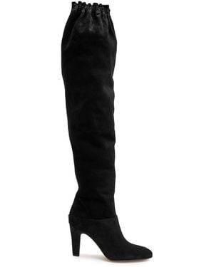 Chloé Eve Suede Over-The-Knee Boots - Black