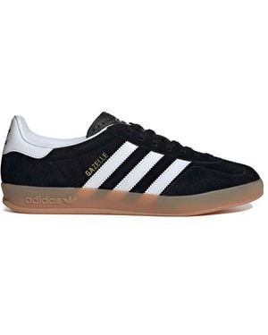 black leather gazelles mens