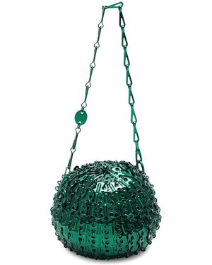 Rabanne 1969 Ball Nano Disc Top Handle Bag - Green