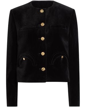 Blazé Milano Shamo Bolero Velvet Jacket - Black