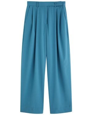 Esse Studios Homme Wide-Leg Woven Trousers - Blue
