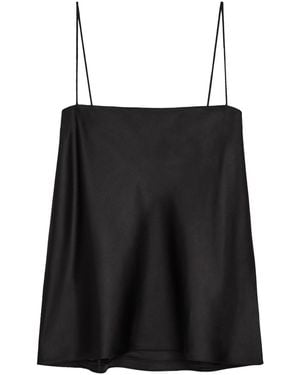 Another Tomorrow Silk Top - Black