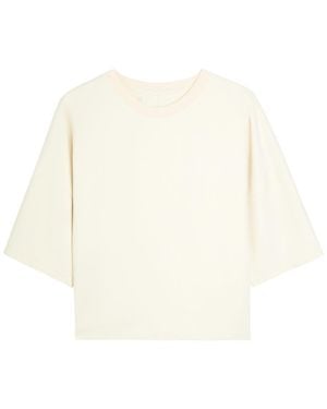 OSSOU Rift Cropped Cotton-Blend T-Shirt - White