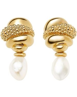 Missoma Pearl Baya 18Kt-Plated Detachable Drop Earrings - Metallic