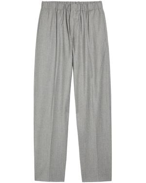 Lardini Wool And Silk-Blend Trousers - Grey