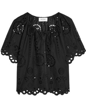 Matteau Broderie Anglaise Cotton Blouse - Black