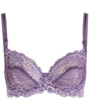 Wacoal Embrace Embroidered Lace Underwired Bra - Purple
