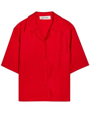 Rohe Boxy Silk Shirt - Red