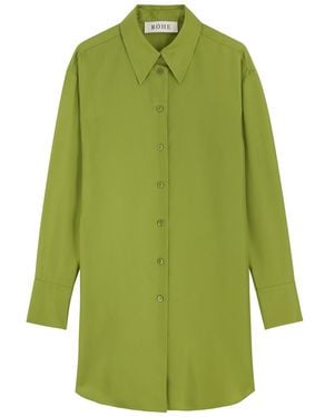 Rohe Signature Oversized Silk Shirt - Green