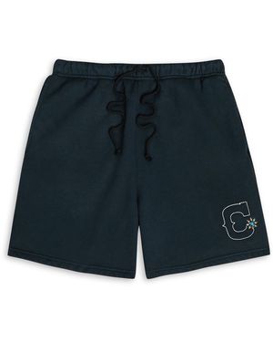 CHERRY LA Studded Cotton Shorts - Blue