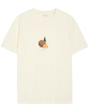 Les Deux Lemons Printed Cotton T-Shirt - White