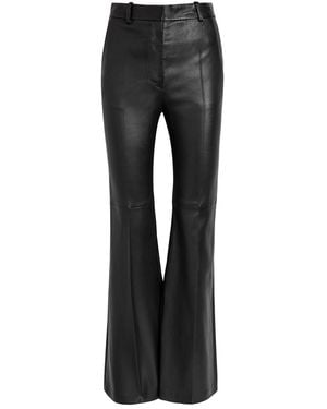 JOSEPH Tafira Leather Trousers - Grey