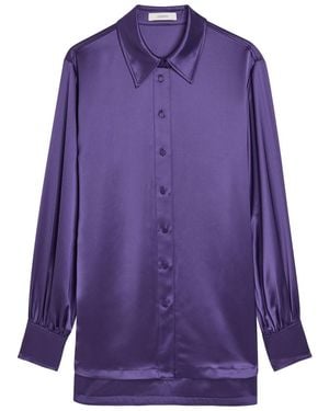 JOSEPH Dieu Satin Blouse - Purple