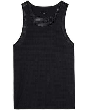Literary Sport Jude Perforated Run Tank - Black