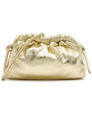Mansur Gavriel Cloud Mini Metallic Leather Clutch - Natural