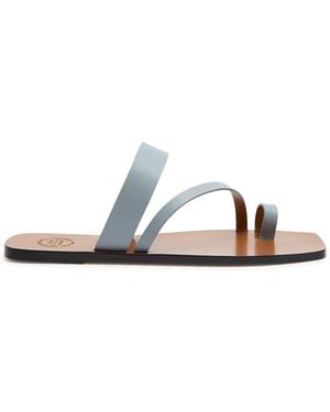Atp Atelier Saletto Leather Sliders - White