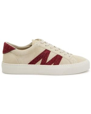 Moncler Monaco Suede Trainers - White
