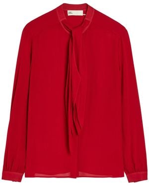 Tory Burch Scarf-Effect Georgette Blouse - Red