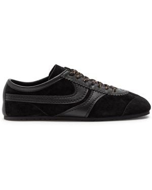Dries Van Noten Dustin Panelled Suede Trainers - Black