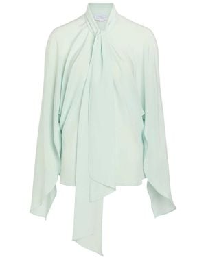 Stella McCartney Tie-Effect Silk Shirt - Blue