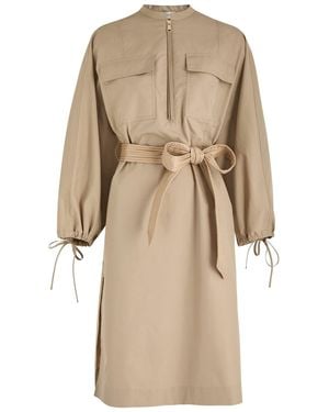 Moncler Nylon Midi Dress - Natural