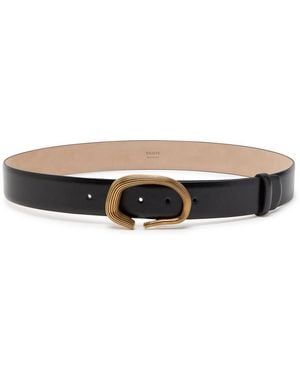 KHAITE Santa Fe Leather Belt - Black