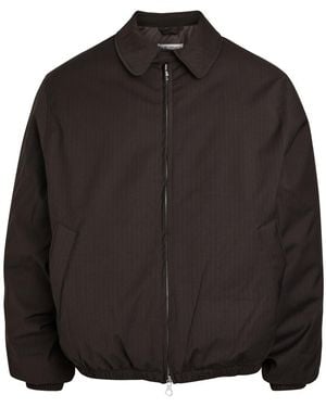 Our Legacy Avenue Pinstriped Padded Woven Jacket - Black