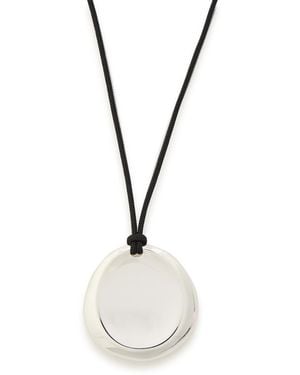 Nina Gordon Concave Sterling Necklace - White
