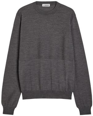 Jil Sander Panelled Wool Jumper - Grey