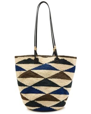 Sensi Studio Shigra Medium Carry All Straw Tote Bag - Black